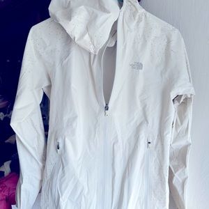 Ladies North Face hooded Flash dry rain jacket, size small.